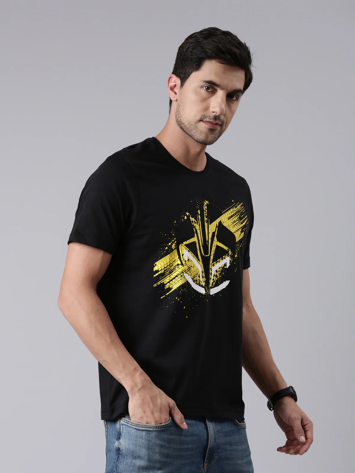 TVS Racing Arsenal Black Cyborg Crew neck T Shirt - Image 3