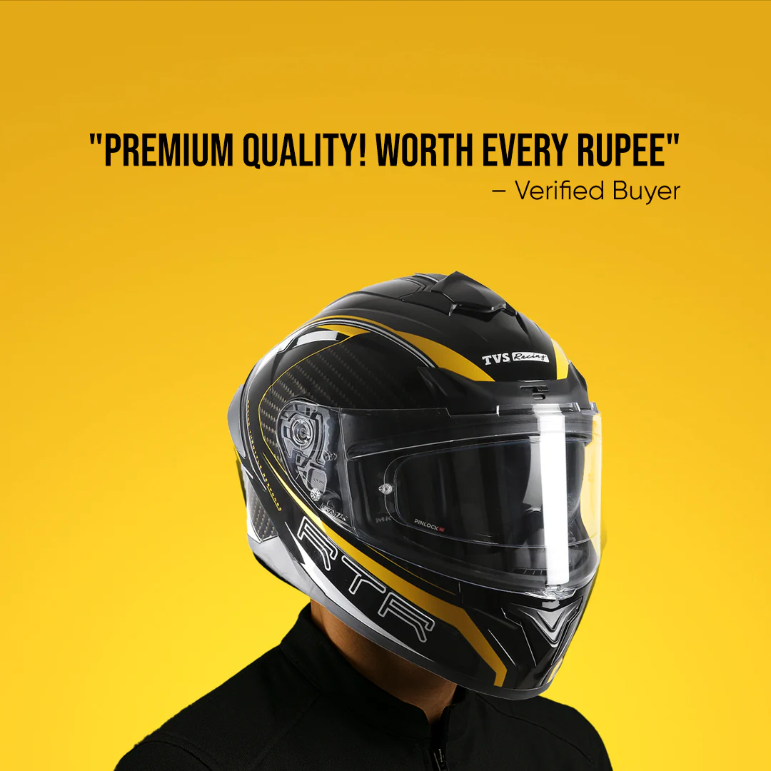 TVS Racing Hurricane Helmet Full-Face, Aerodynamic Design - Image 10