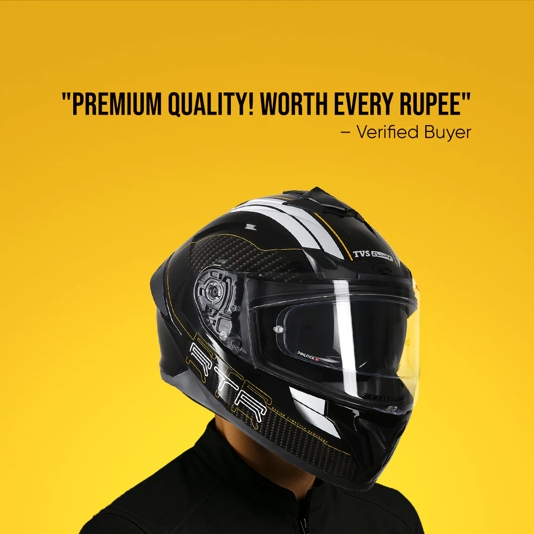 TVS Racing Hurricane Helmet Full-Face, Aerodynamic Design - Image 21