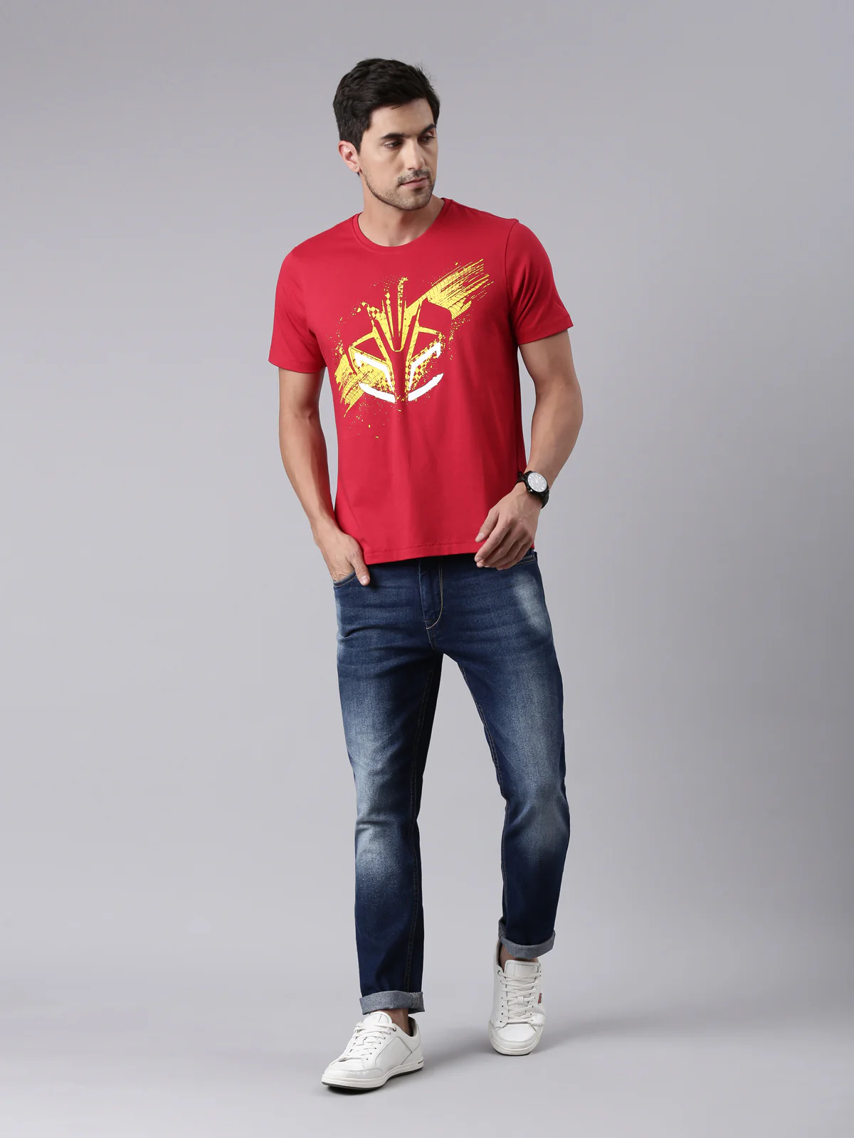 TVS Racing Red Cyborg Crew neck T Shirt - Image 4