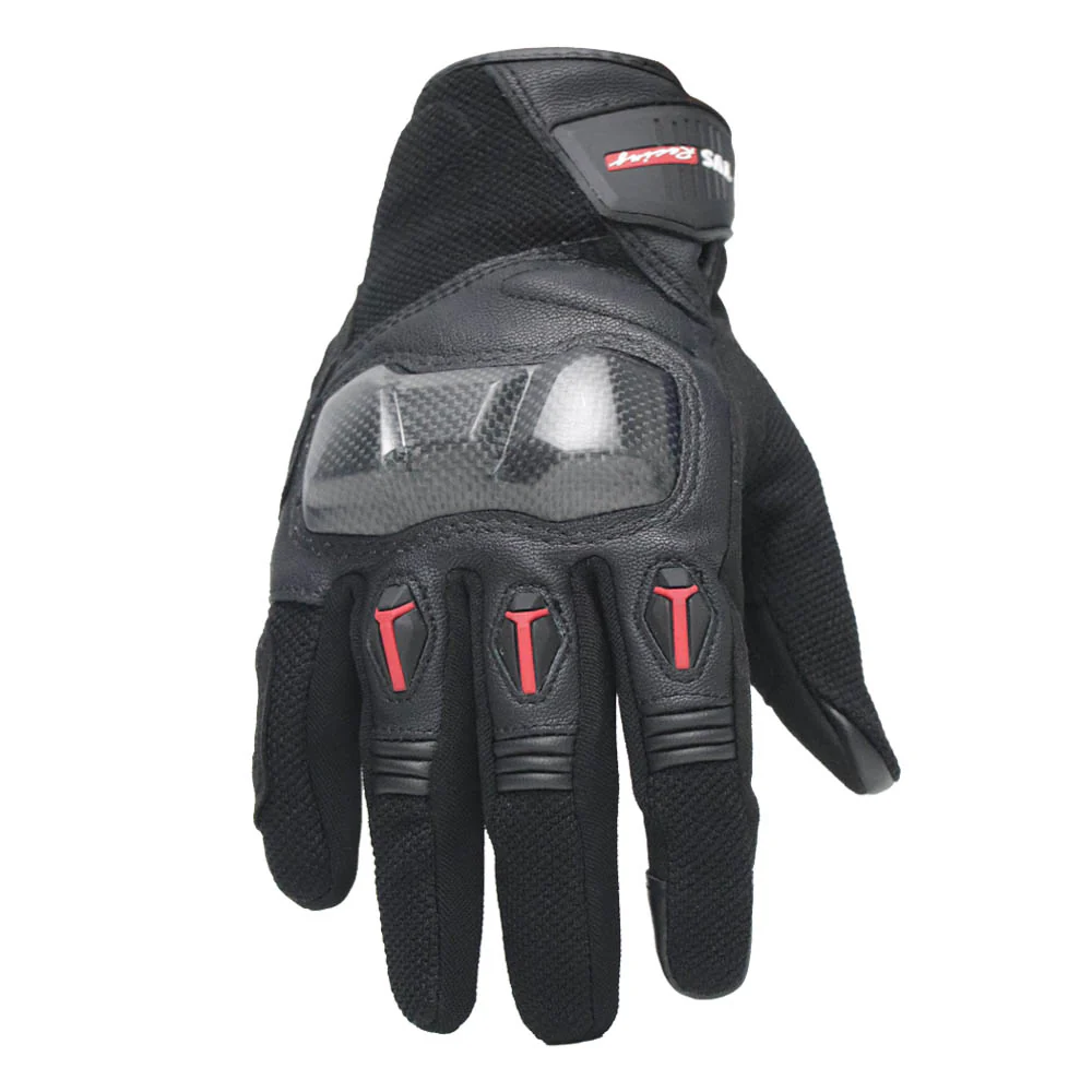 TVS Racing City Riding Gloves for Men – Hard SONIC Protected, Touch Screen Compatible, & Visor Wiper Fingertips – Premium Bike Gloves for Riding Comfort (Black) - Image 3