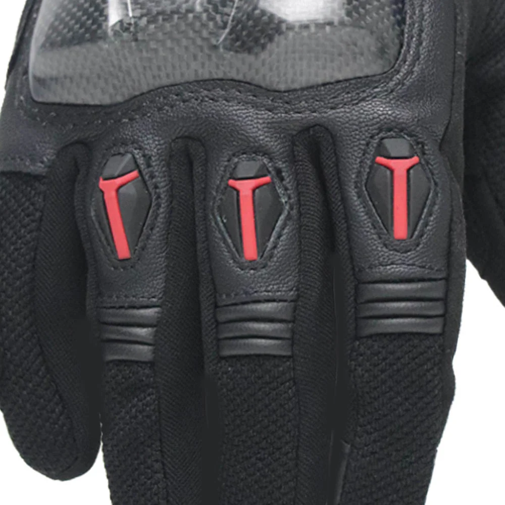 TVS Racing City Riding Gloves for Men – Hard SONIC Protected, Touch Screen Compatible, & Visor Wiper Fingertips – Premium Bike Gloves for Riding Comfort (Black) - Image 6