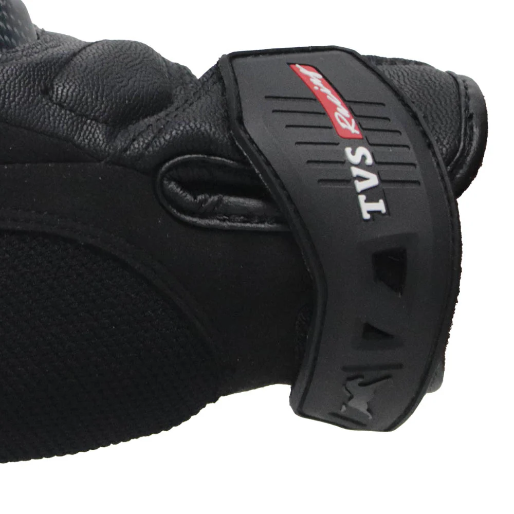 TVS Racing City Riding Gloves for Men – Hard SONIC Protected, Touch Screen Compatible, & Visor Wiper Fingertips – Premium Bike Gloves for Riding Comfort (Black) - Image 8