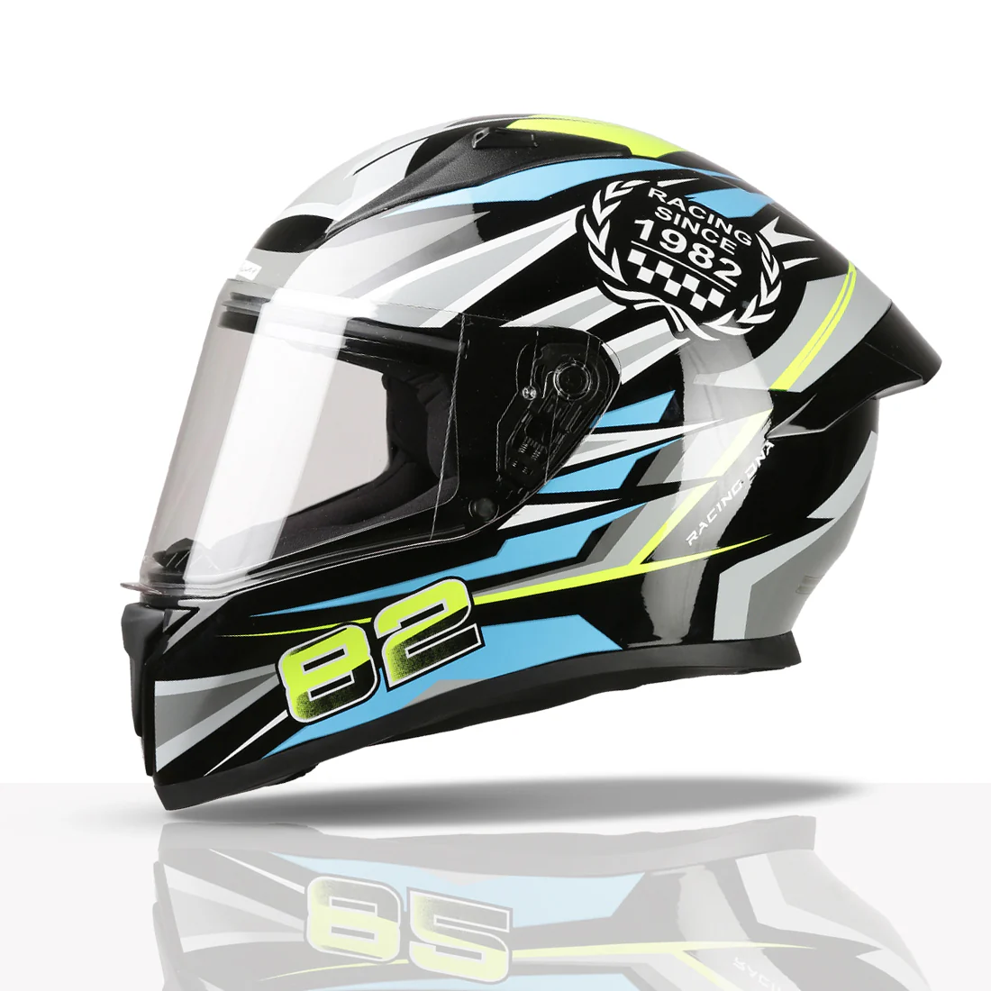 TVS Racing Titan Series Full Face Helmet for Men | Premium Bike Helmets with ABS Shell, UV Paint | Quick Release System | Aerodynamic Design | DOT & ISI Certified - Image 25