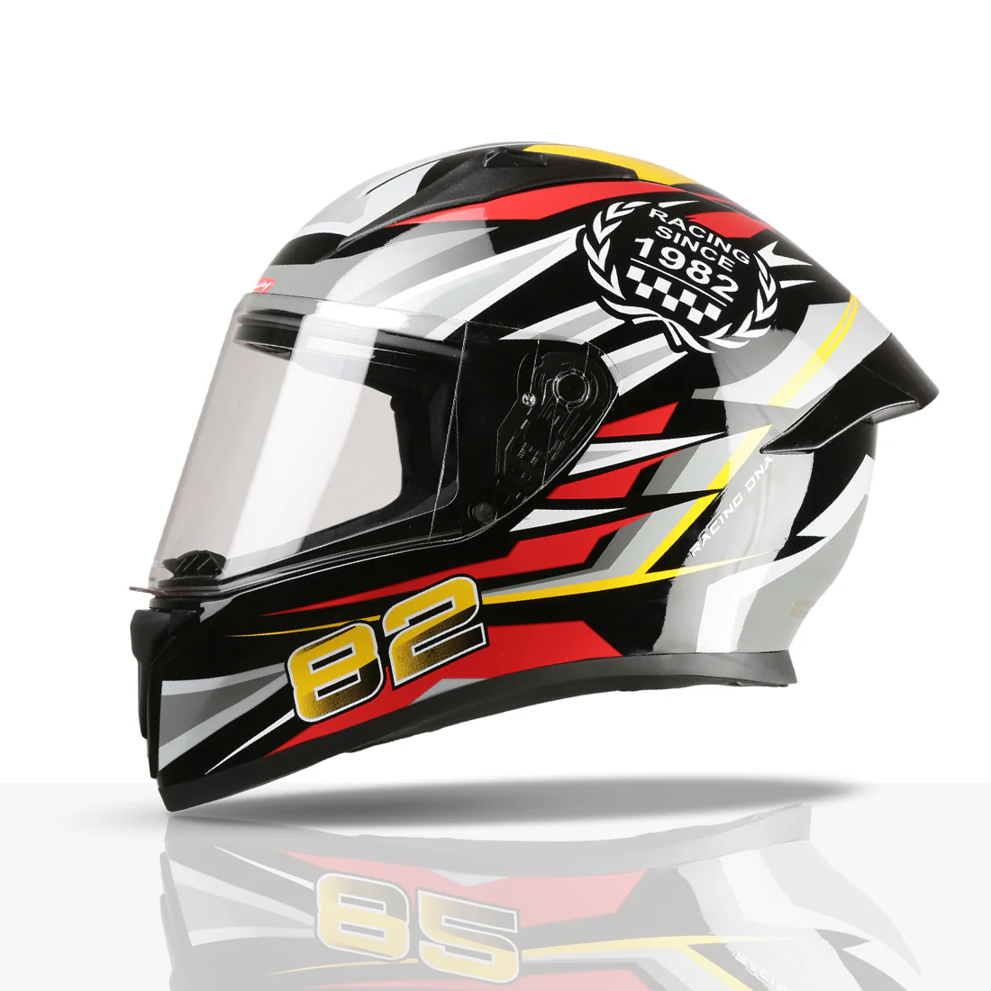 TVS Racing Titan Series Full Face Helmet for Men | Premium Bike Helmets with ABS Shell, UV Paint | Quick Release System | Aerodynamic Design | DOT & ISI Certified - Image 37