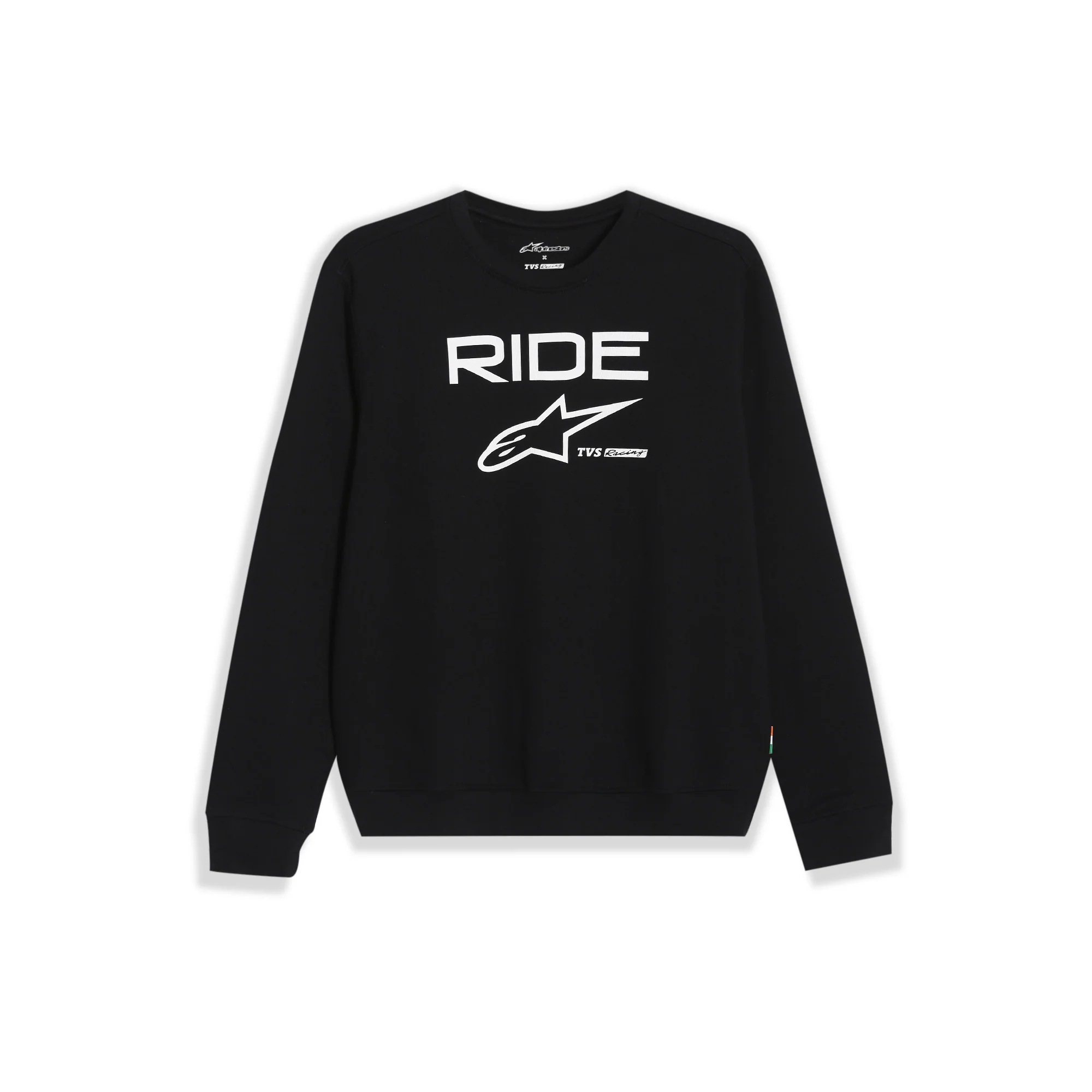 TVS Racing x Alpinestars Crew Neck Pullover Sweatshirt – 100% Cotton French Terry, Ultra-Soft Comfort, Breathable Anti-Odor Fabric, Ribbed Hem & Sleeves for Premium Fit & Style - Image 6
