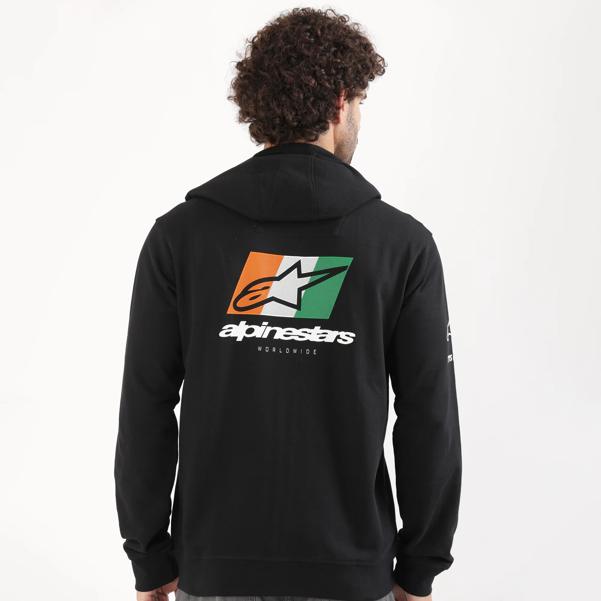TVS Racing x Alpinestars Hooded Sweatshirt – 100% Cotton French Terry, Ultra-Soft Comfort, Breathable Anti-Odor Fabric, YKK Zipper, Kangaroo Pocket, Ribbed Hem & Stylish Streetwear Look - Image 8