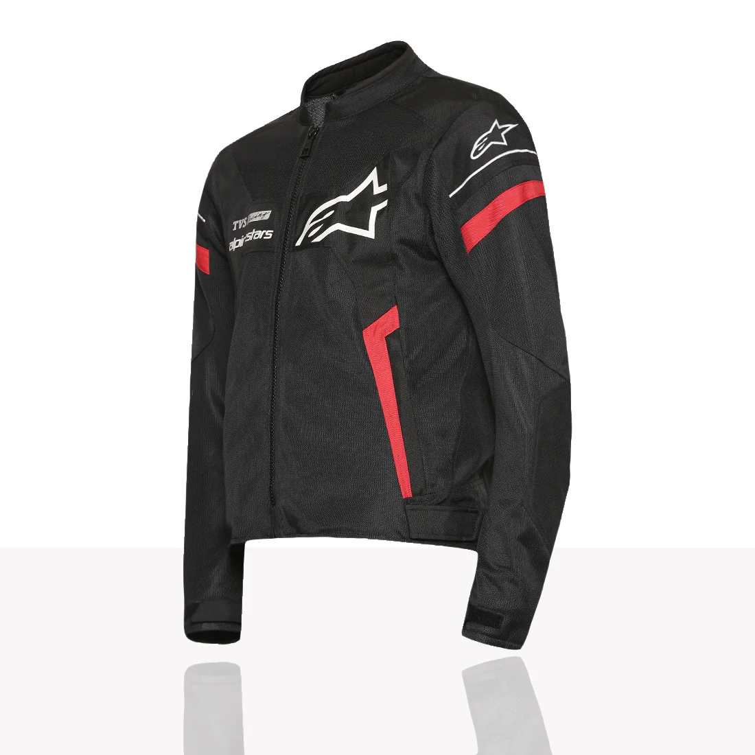 TVS Racing x Alpinestars Riding Jacket with CE Level 2 Nucleon Plasma Armor, 600D Abrasion Resistant Shell, Breathable Mesh Panels, Reflective Visibility, Pre Curved Sleeves Motorcycle Protective Gear - Image 4