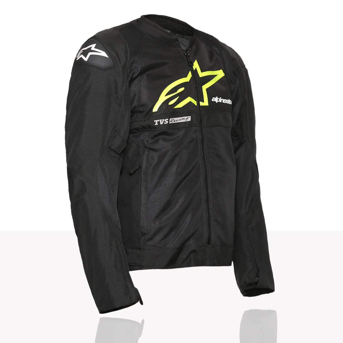 TVS Racing x Alpinestars Riding Jacket with CE Level 2 Nucleon Plasma Armor, 600D Abrasion Resistant Shell, Breathable Mesh Panels, Reflective Visibility, Pre Curved Sleeves Motorcycle Protective Gear - Image 9