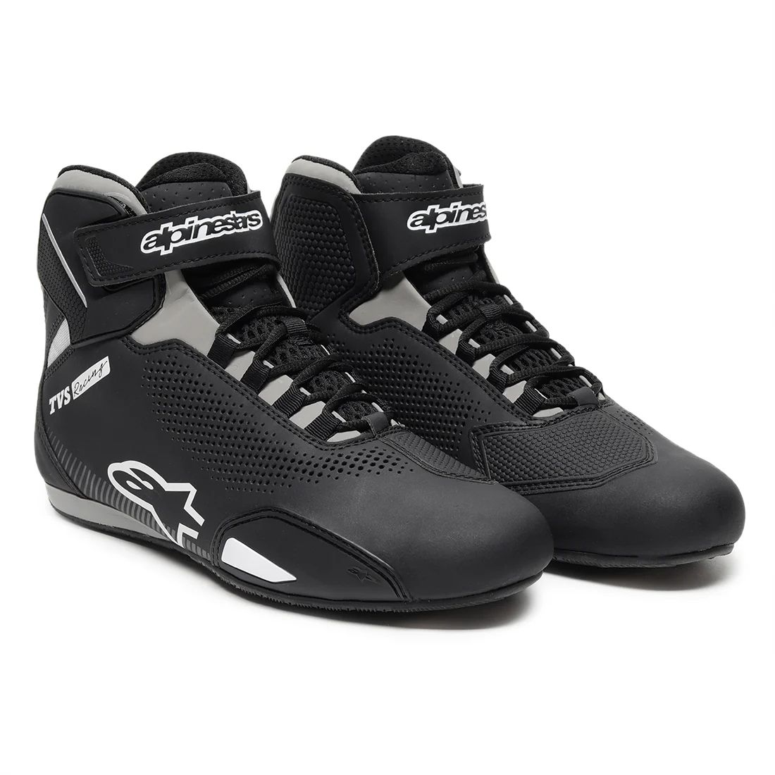 TVS Racing x Alpinestars Riding Shoes for Men with CE Certification, Lightweight Microfiber Upper, Speed Lace Closure, Ankle Protection, Airflow Vents and Road Riding Comfort - Image 13