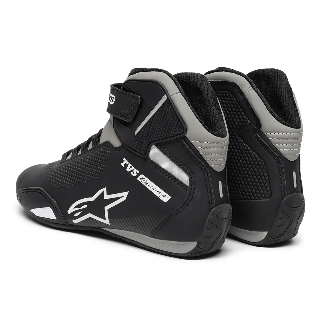 TVS Racing x Alpinestars Riding Shoes for Men with CE Certification, Lightweight Microfiber Upper, Speed Lace Closure, Ankle Protection, Airflow Vents and Road Riding Comfort - Image 14