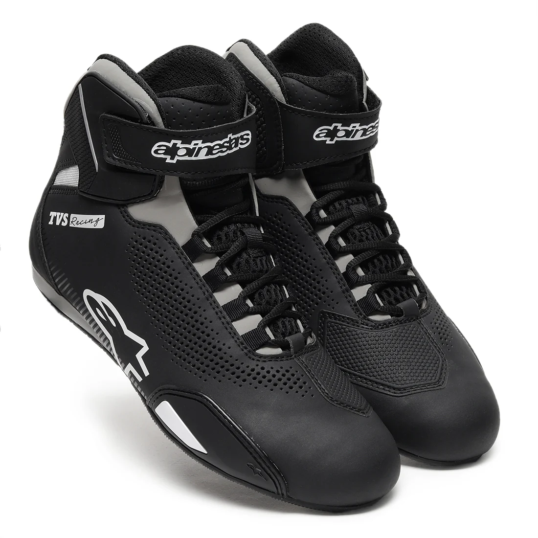 TVS Racing x Alpinestars Riding Shoes for Men with CE Certification, Lightweight Microfiber Upper, Speed Lace Closure, Ankle Protection, Airflow Vents and Road Riding Comfort - Image 17
