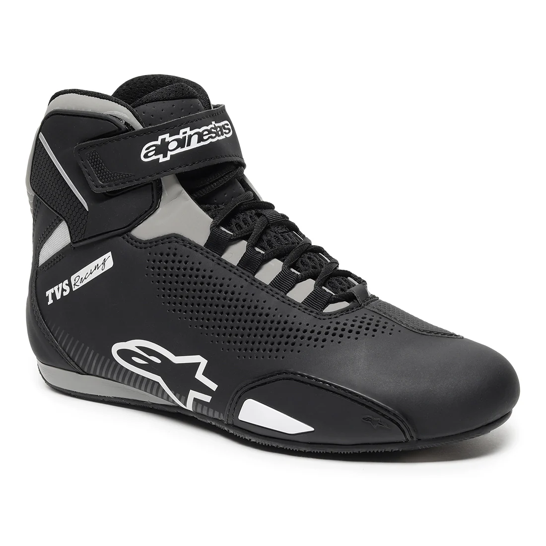 TVS Racing x Alpinestars Riding Shoes for Men with CE Certification, Lightweight Microfiber Upper, Speed Lace Closure, Ankle Protection, Airflow Vents and Road Riding Comfort - Image 18