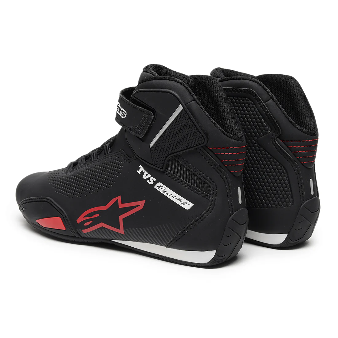 TVS Racing x Alpinestars Riding Shoes for Men with CE Certification, Lightweight Microfiber Upper, Speed Lace Closure, Ankle Protection, Airflow Vents and Road Riding Comfort - Image 5