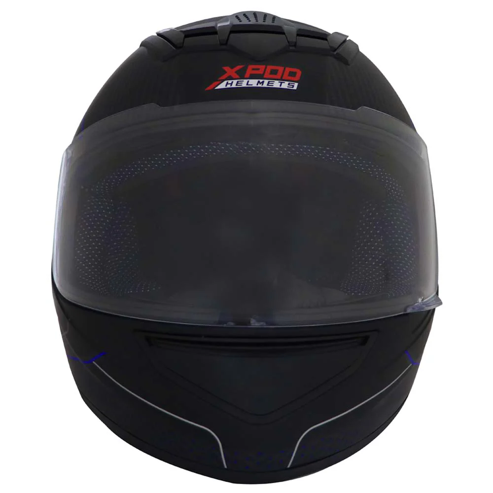 TVS XPOD Aerodynamic Helmet for Men- ISI & DOT Certified, Ultrawide Visor, Quick Release Strap – Premium Bike Helmet with Enhanced Air Circulation (Blistering Black & Blue) - Image 3