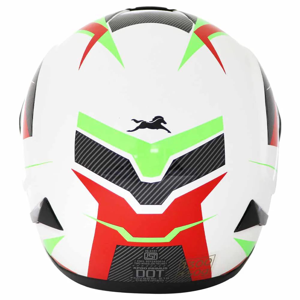 TVS XPOD Primus Helmet Single Visor White - Secure Ride Gear - Image 3