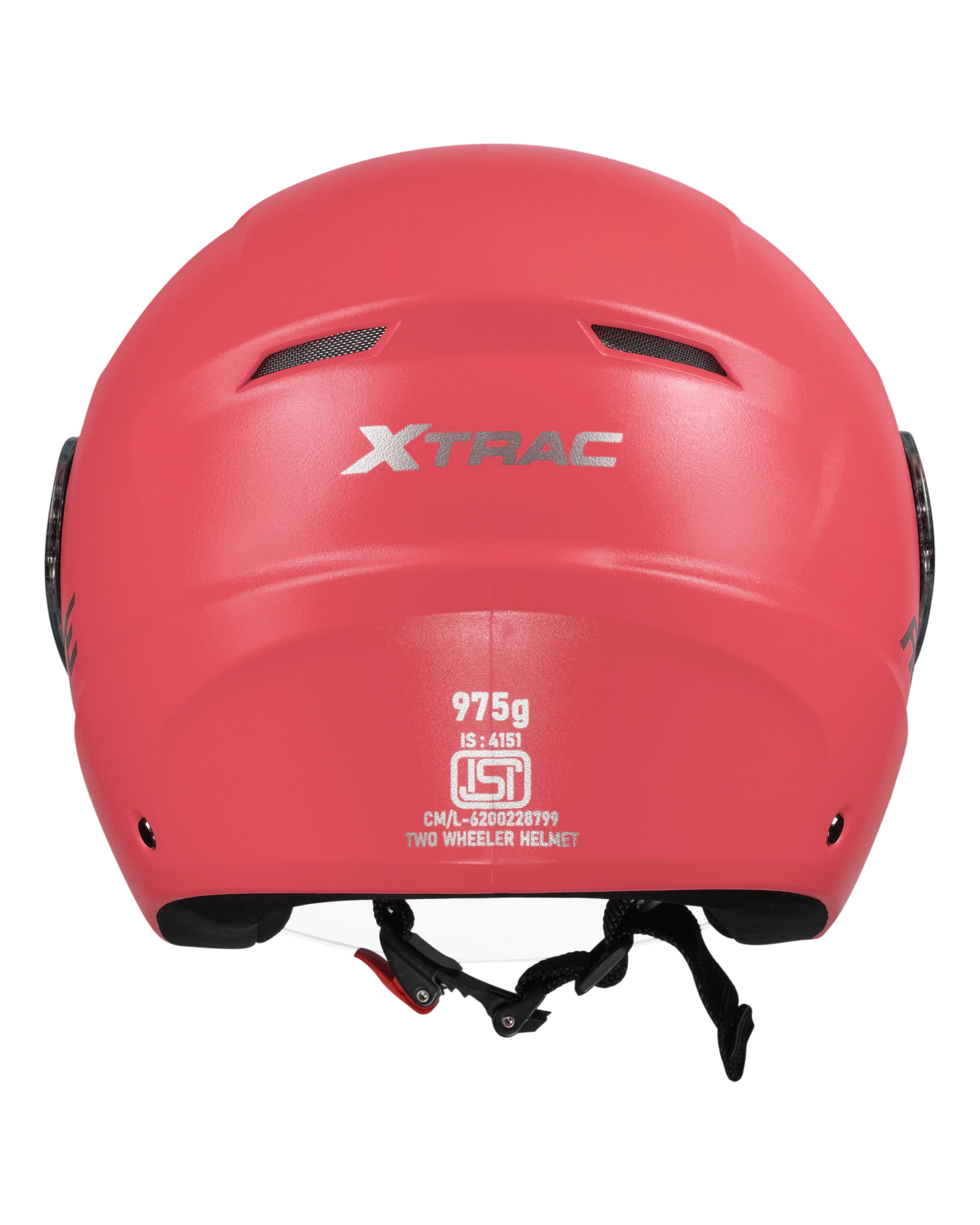 Xtrac Ace Open Face Helmet – ISI Certified Half Face Bike Helmet with ABS Shell, Clear Visor & Comfortable Padding - Image 24