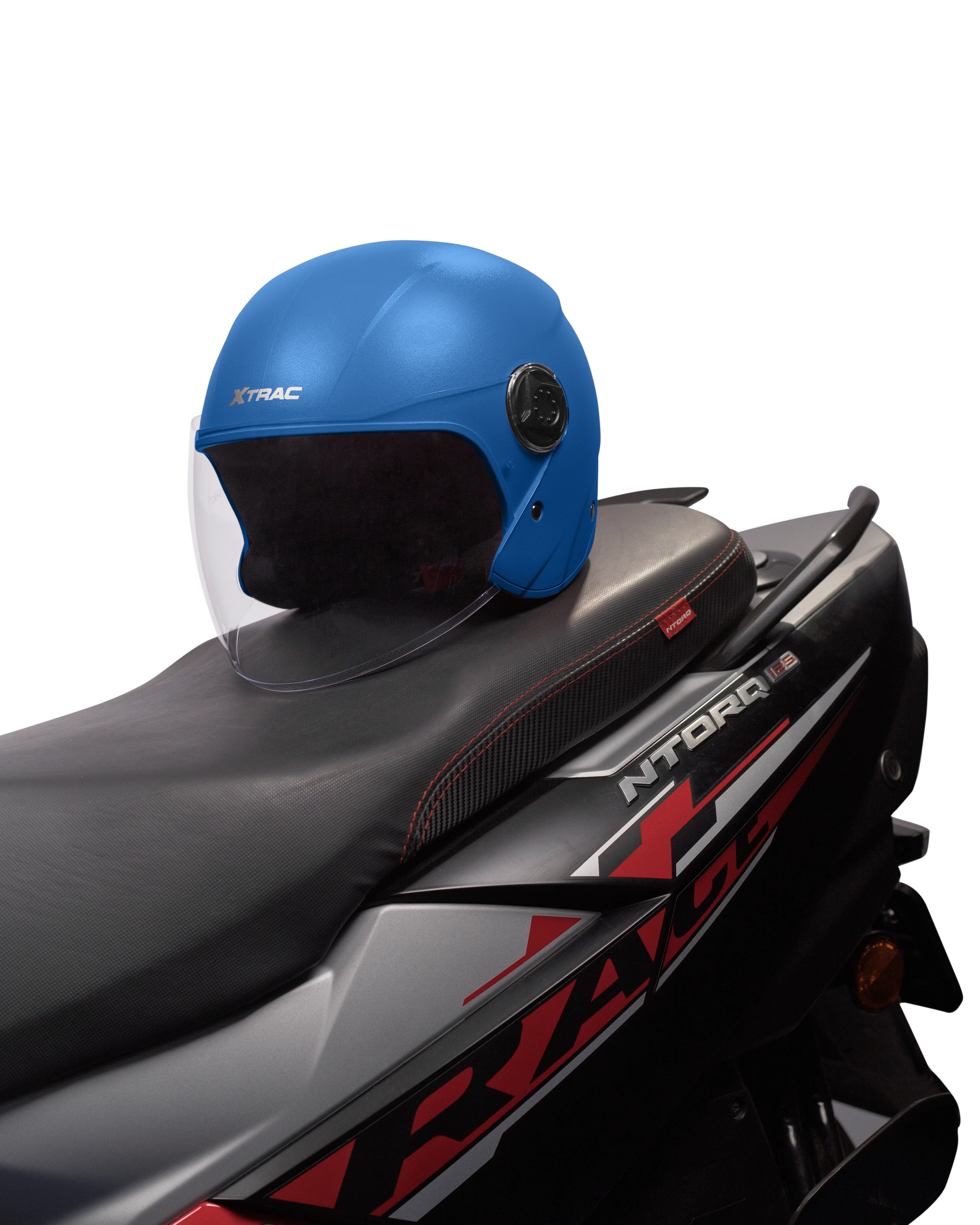 Xtrac Fit ISI Certified Half Face Bike Helmet with Clear Visor | Lightweight Open Face Helmet for Men & Women - Image 12