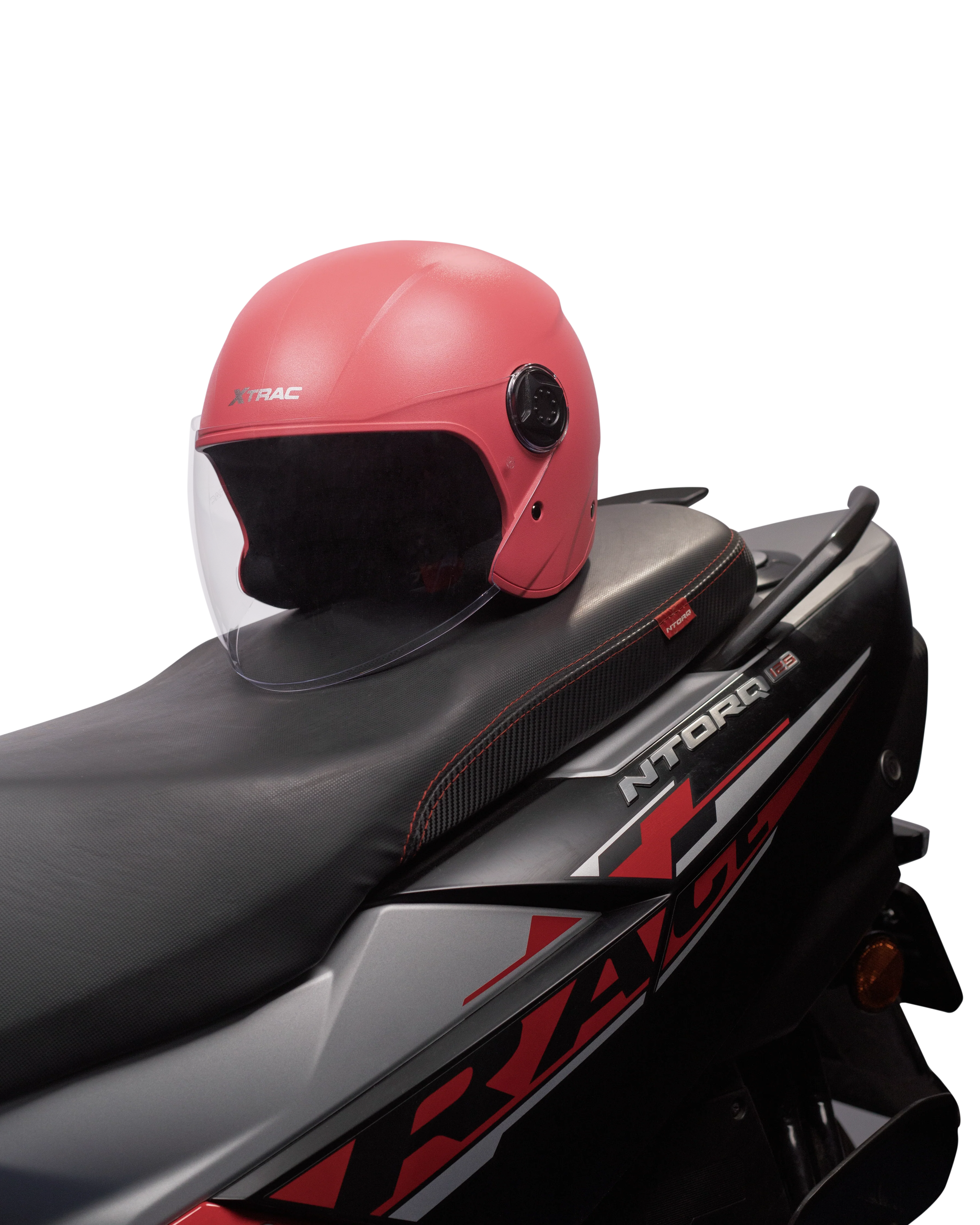 Xtrac Fit ISI Certified Half Face Bike Helmet with Clear Visor | Lightweight Open Face Helmet for Men & Women - Image 30