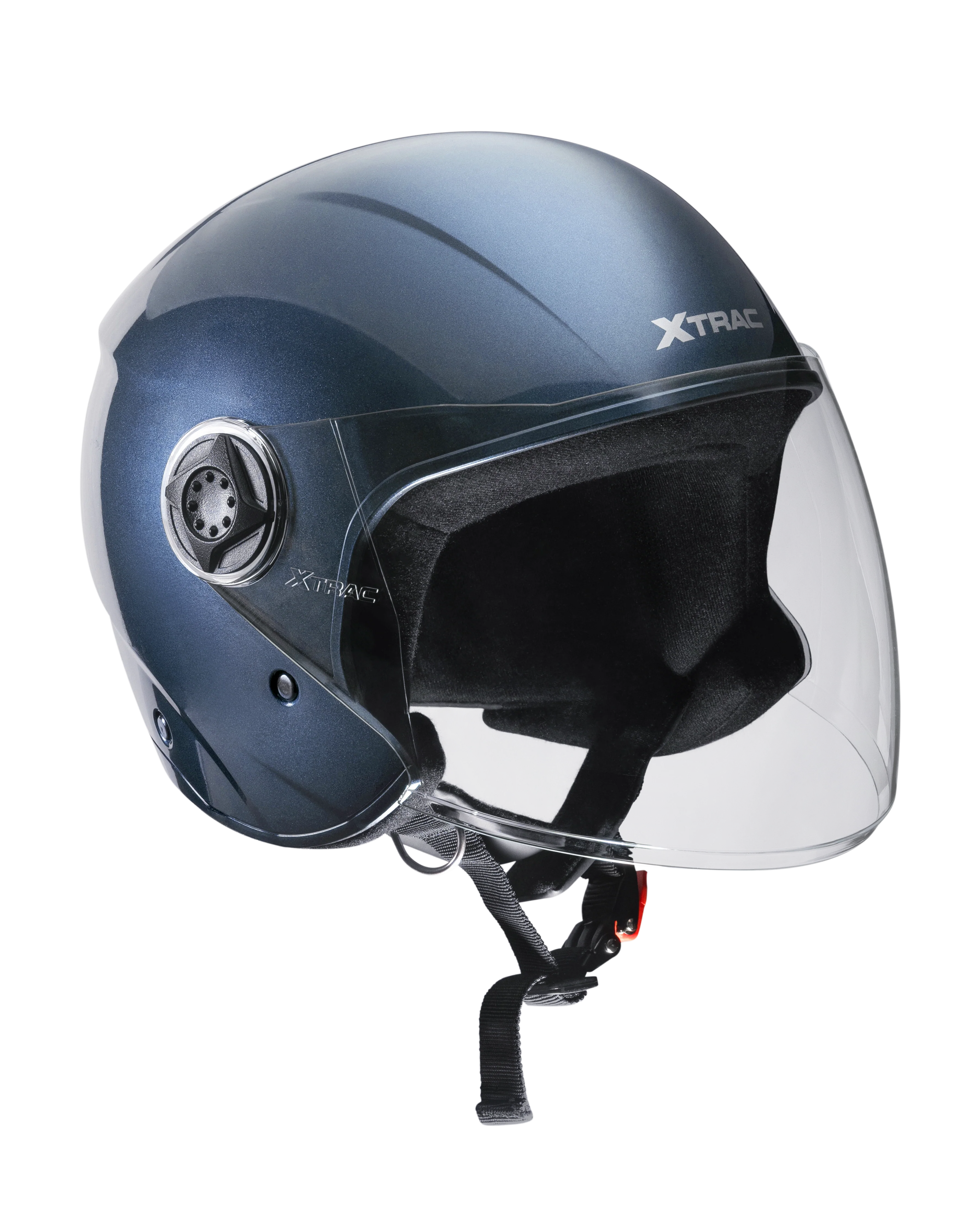 Xtrac Fit ISI Certified Half Face Bike Helmet with Clear Visor | Lightweight Open Face Helmet for Men & Women - Image 60